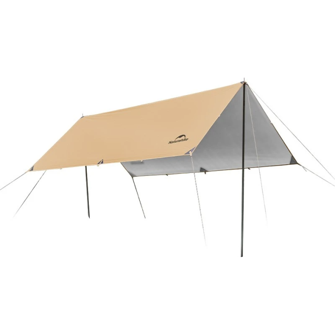 Тент NATUREHIKE CLOUD CNK2450WS025 150D, 400×292 см для кемпинга, светло-коричневый (без стоек) 6927595753798
